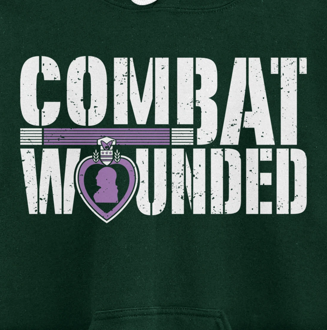 Purple Heart Military Veteran Shirt | Combat Wounded Soldier Pullover Hoodie