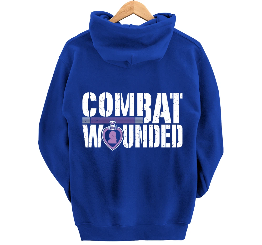 Purple Heart Military Veteran Shirt | Combat Wounded Soldier Pullover Hoodie