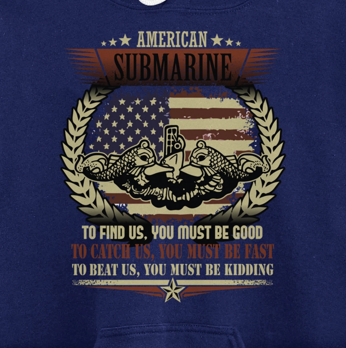 US Military Submarine Gift For A Veteran Submariner Pullover Hoodie