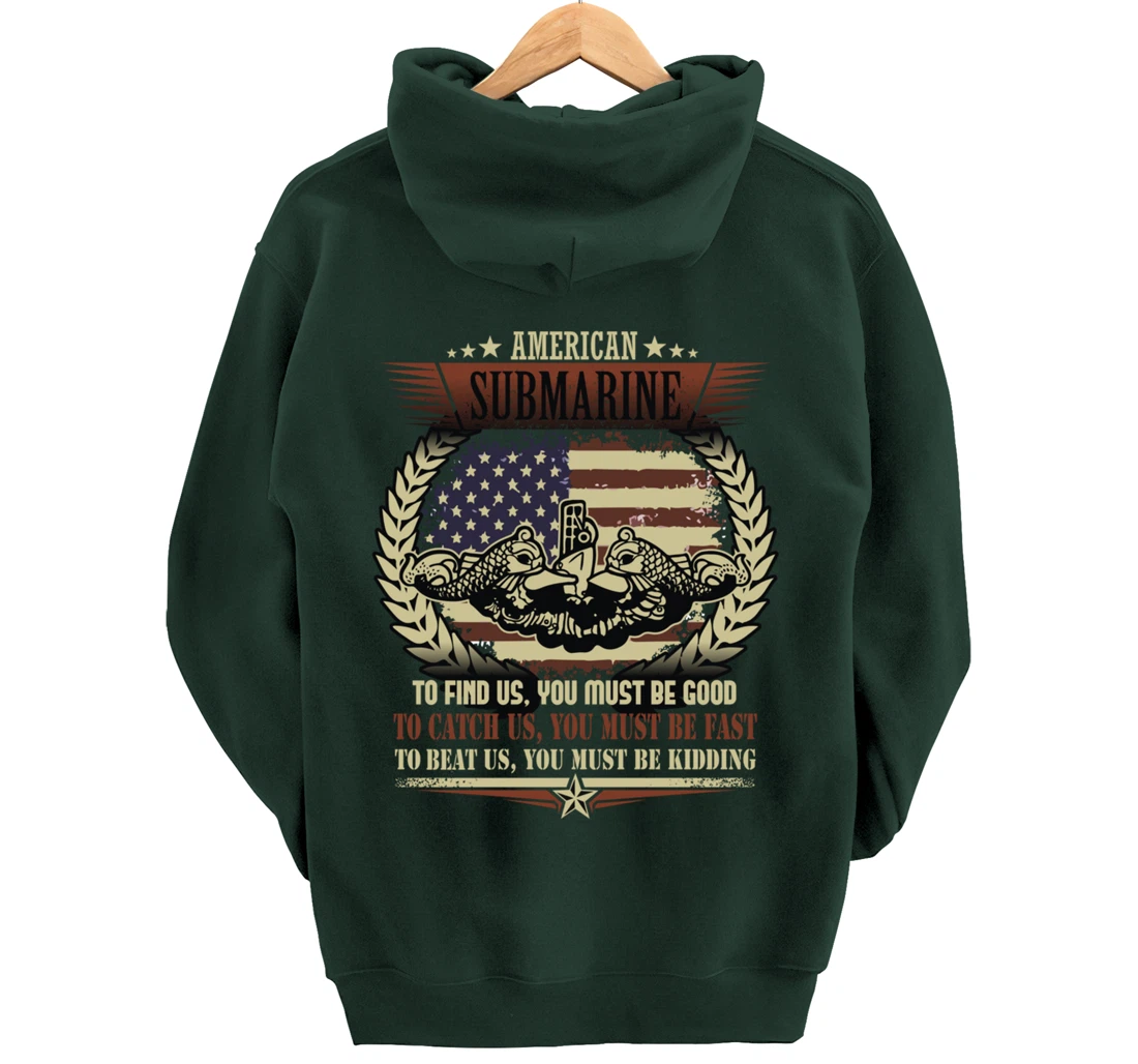 US Military Submarine Gift For A Veteran Submariner Pullover Hoodie