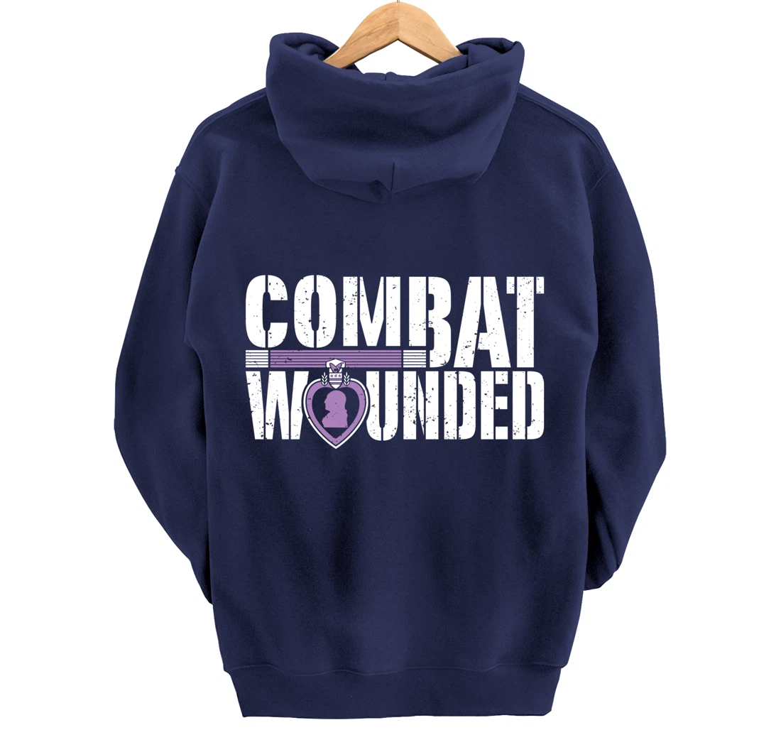 Purple Heart Military Veteran Shirt | Combat Wounded Soldier Pullover Hoodie