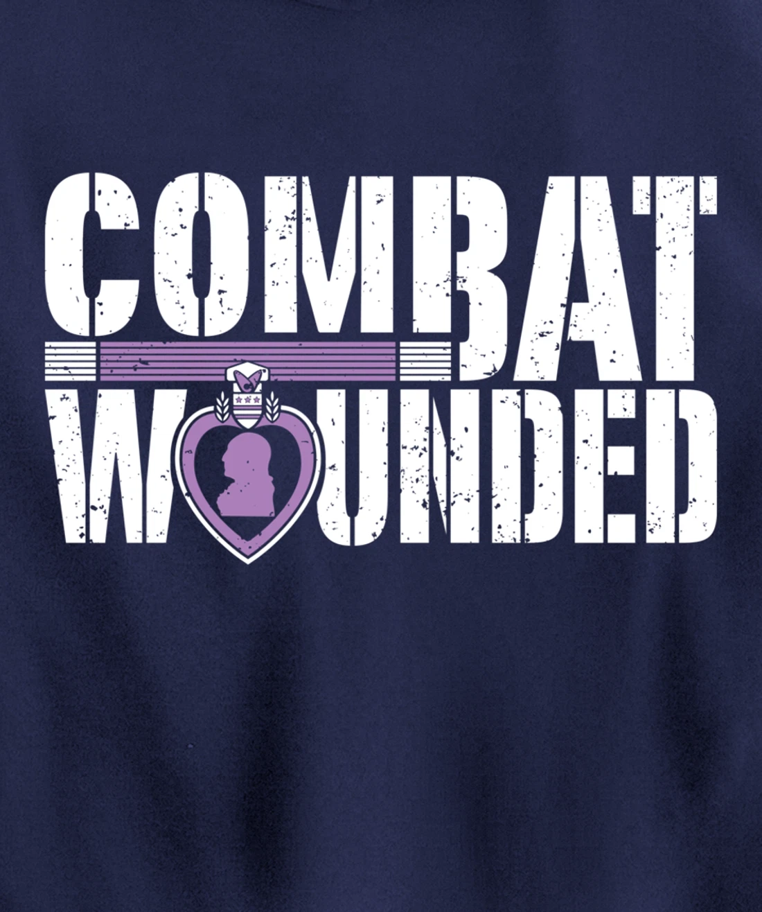 Purple Heart Military Veteran Shirt | Combat Wounded Soldier Pullover Hoodie