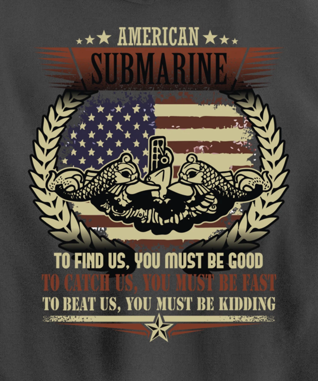 US Military Submarine Gift For A Veteran Submariner Pullover Hoodie