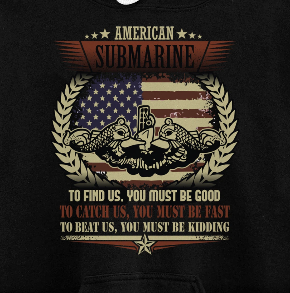 US Military Submarine Gift For A Veteran Submariner Pullover Hoodie