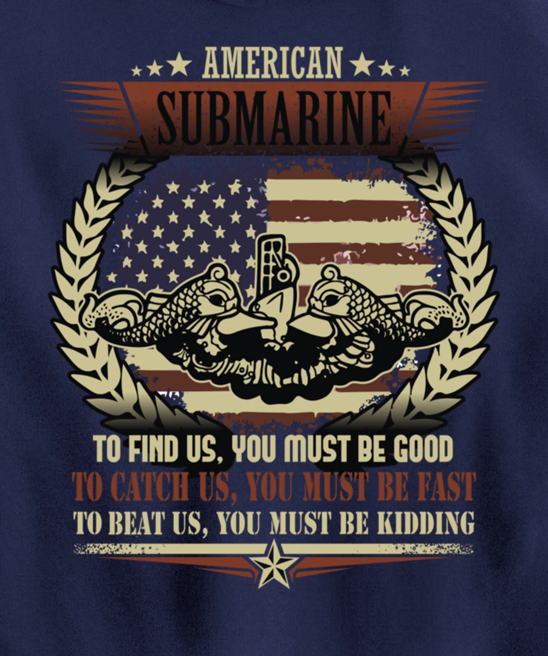 US Military Submarine Gift For A Veteran Submariner Pullover Hoodie