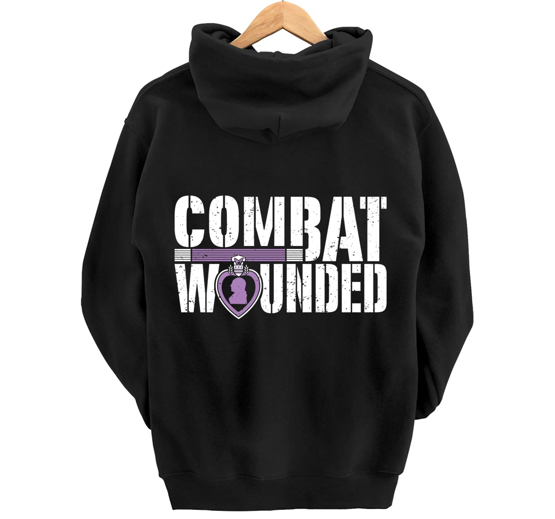 Purple Heart Military Veteran Shirt | Combat Wounded Soldier Pullover Hoodie