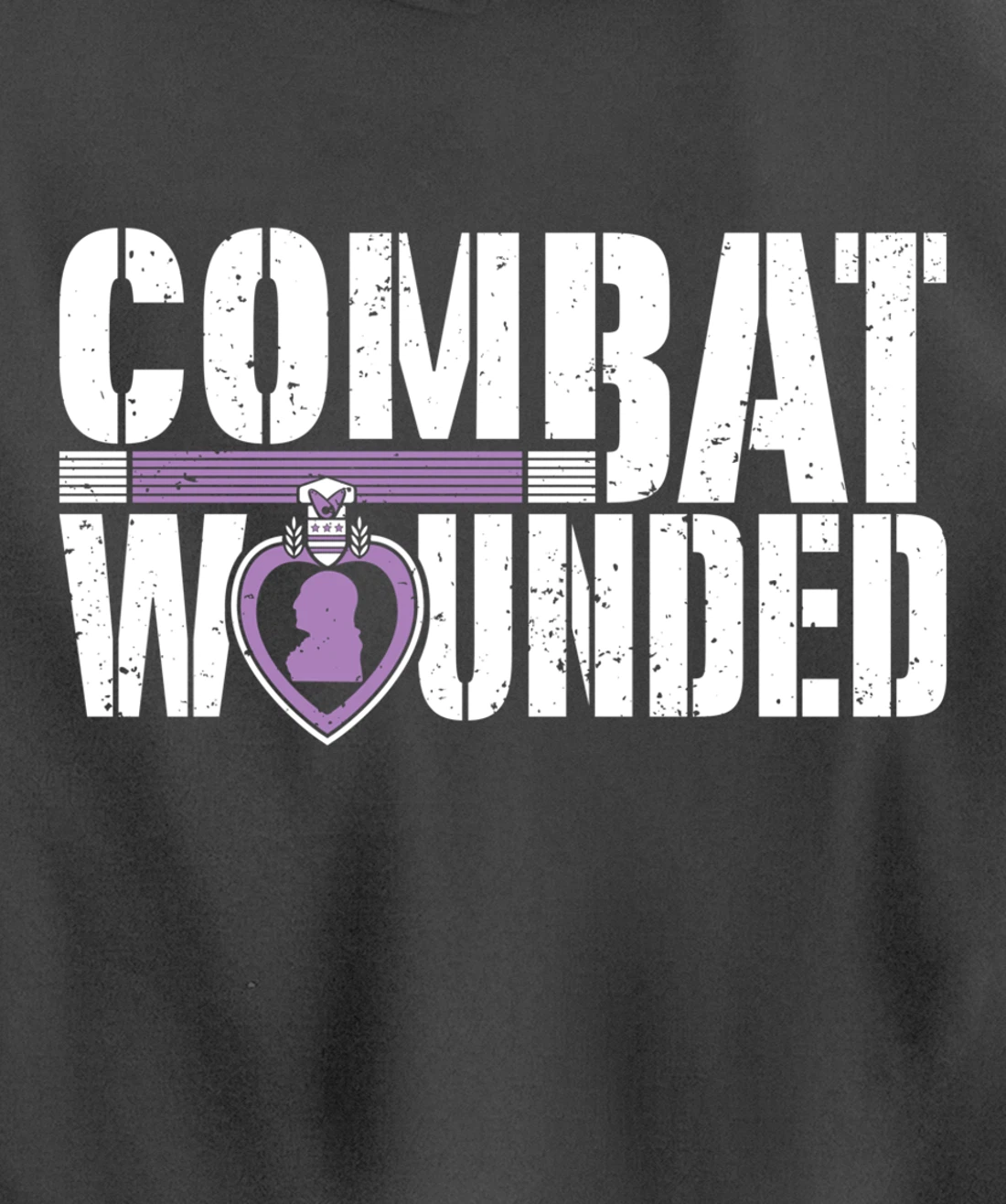 Purple Heart Military Veteran Shirt | Combat Wounded Soldier Pullover Hoodie