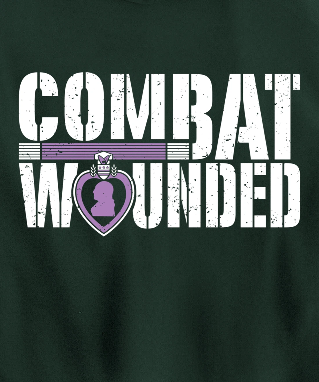 Purple Heart Military Veteran Shirt | Combat Wounded Soldier Pullover Hoodie