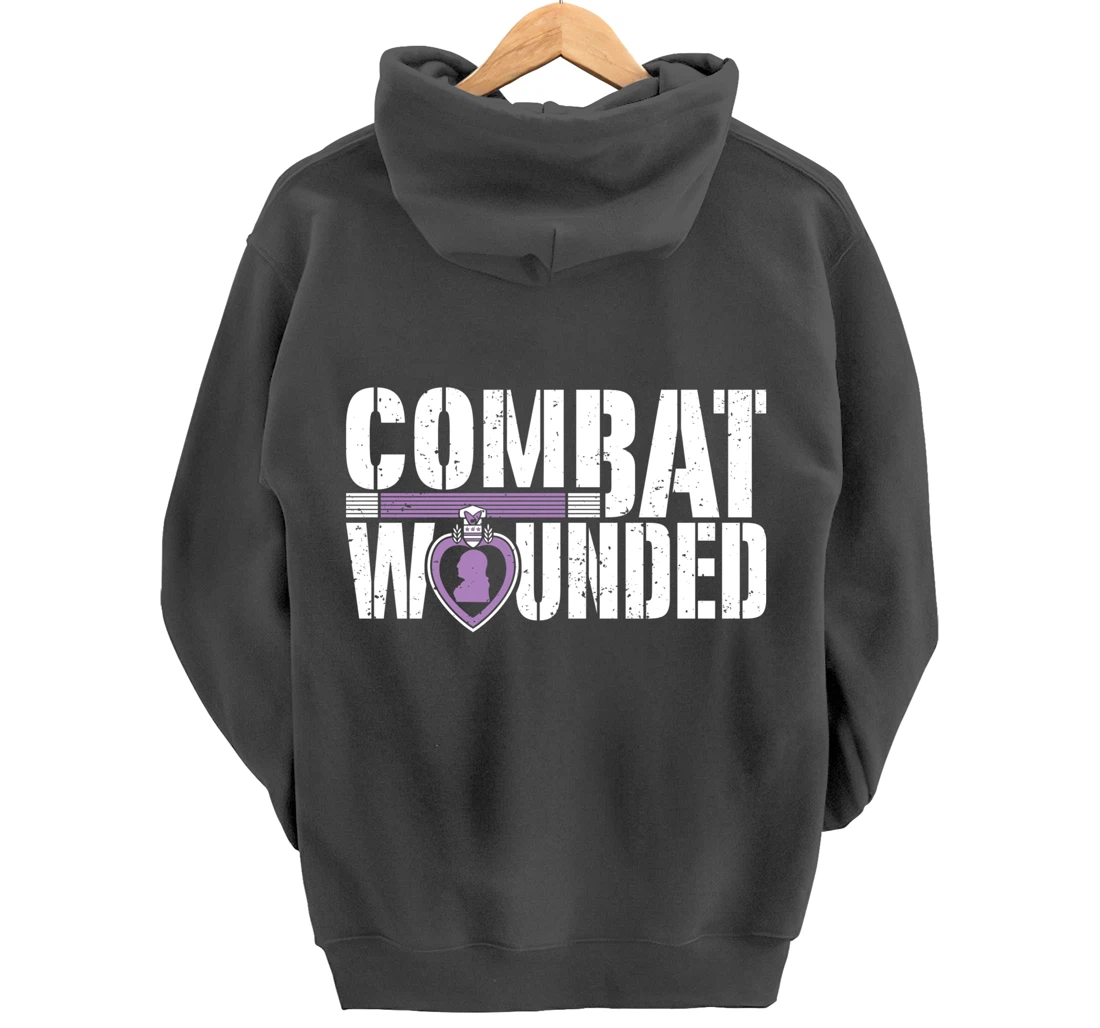 Purple Heart Military Veteran Shirt | Combat Wounded Soldier Pullover Hoodie