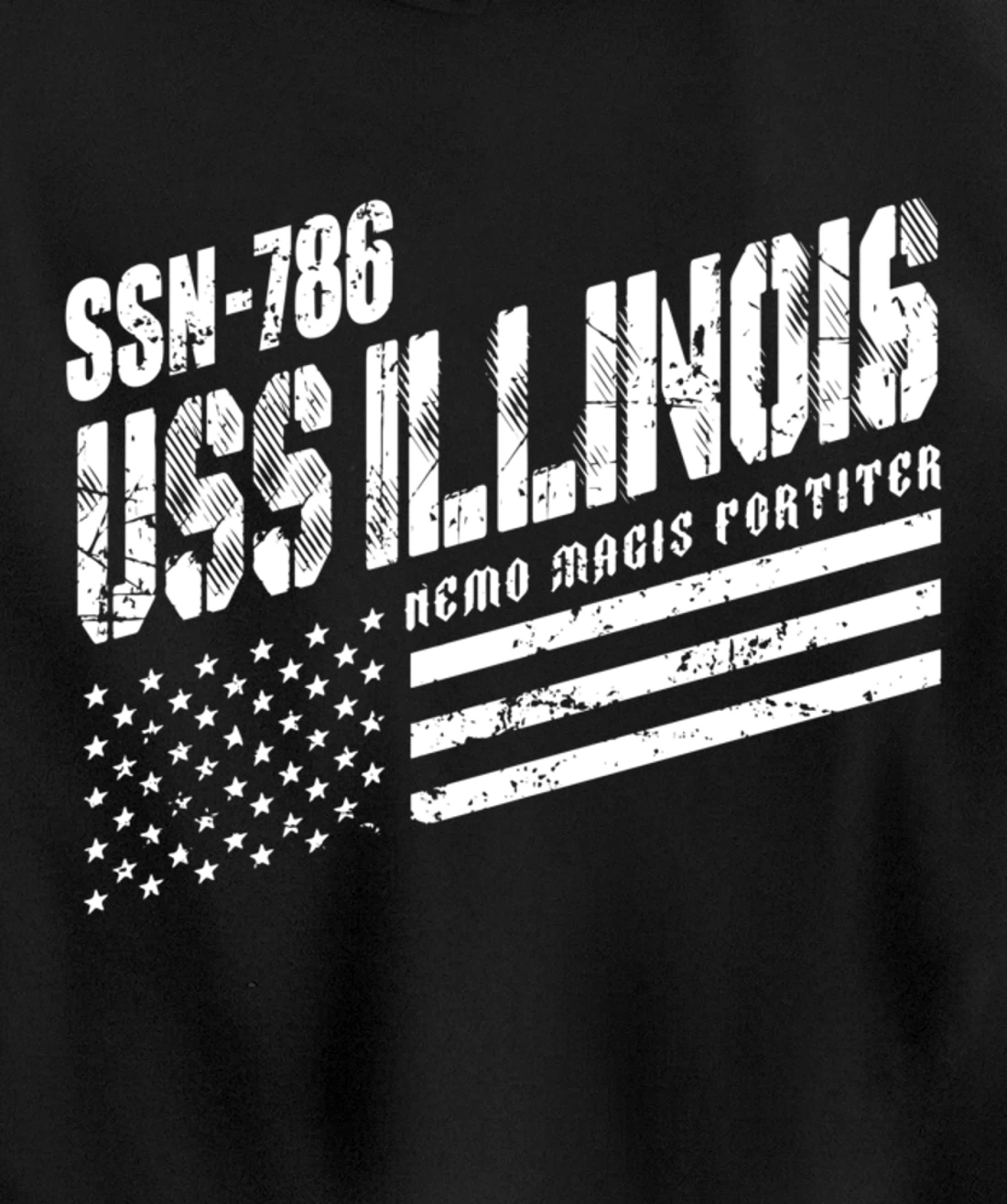 Navy USS Illinois SSN 786 US Submarine Submariner Veteran Pullover Hoodie
