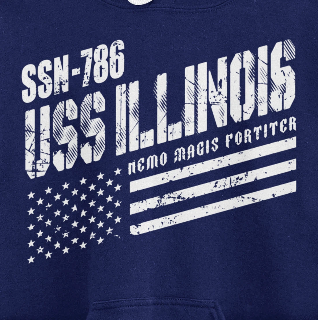 Navy USS Illinois SSN 786 US Submarine Submariner Veteran Pullover Hoodie