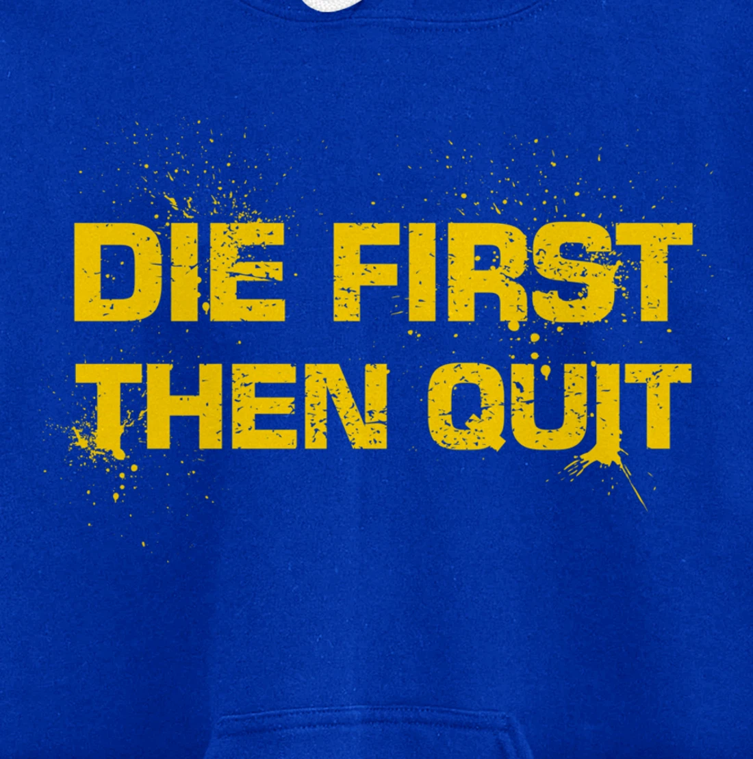 Army Motivational Die First Then Quit Skull Proud Veteran Pullover Hoodie