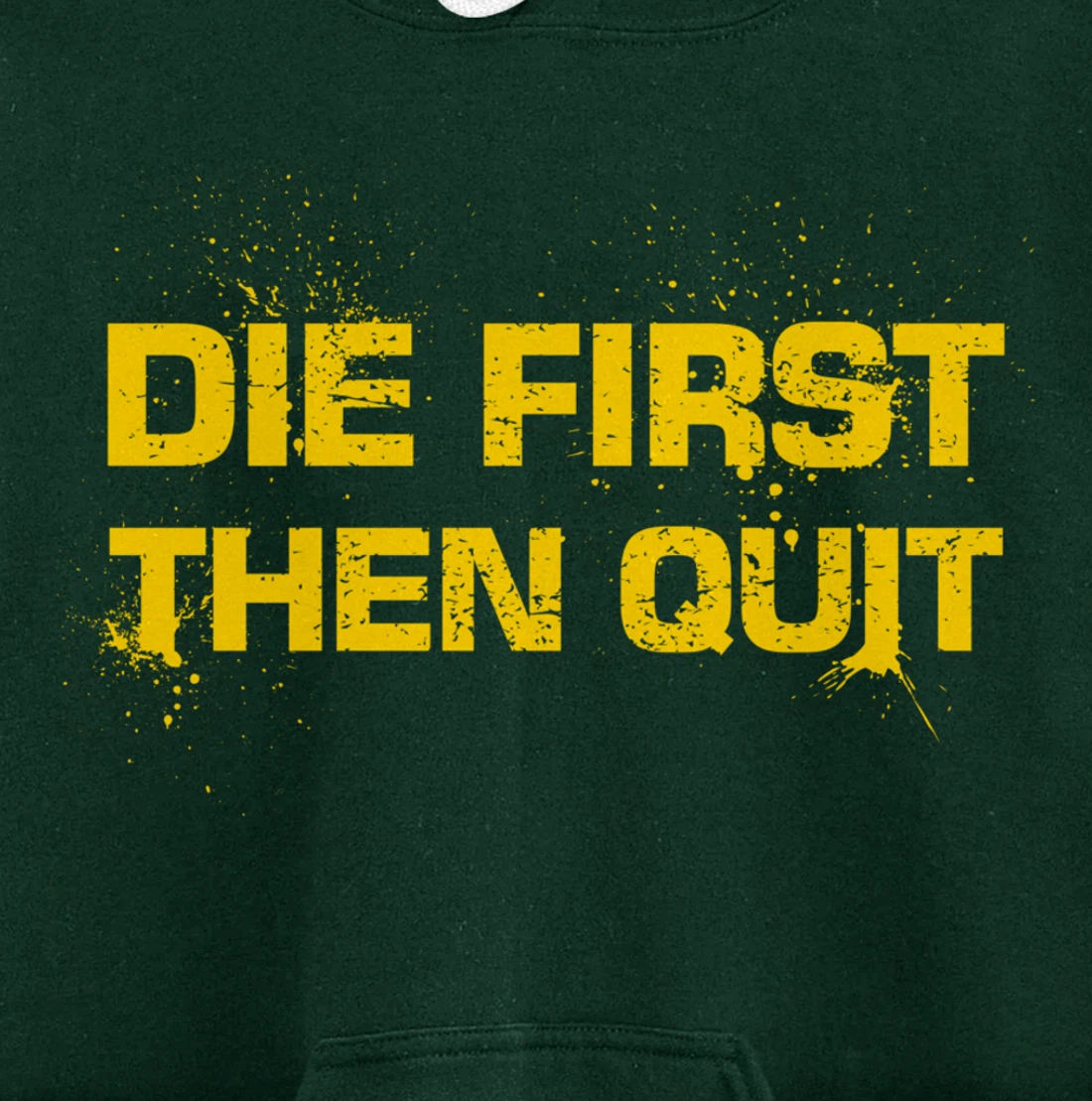 Army Motivational Die First Then Quit Skull Proud Veteran Pullover Hoodie