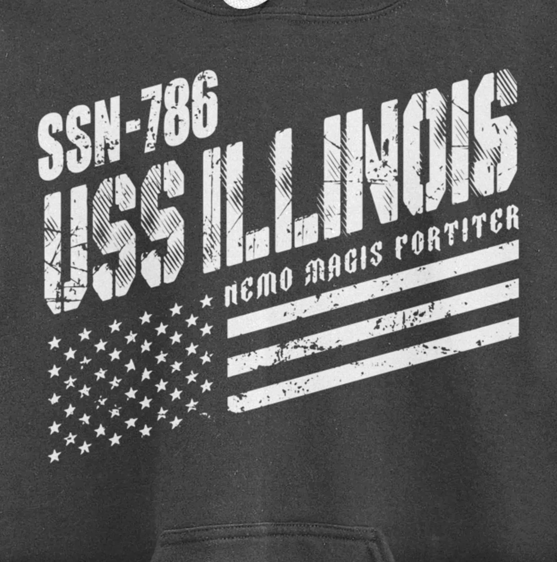 Navy USS Illinois SSN 786 US Submarine Submariner Veteran Pullover Hoodie