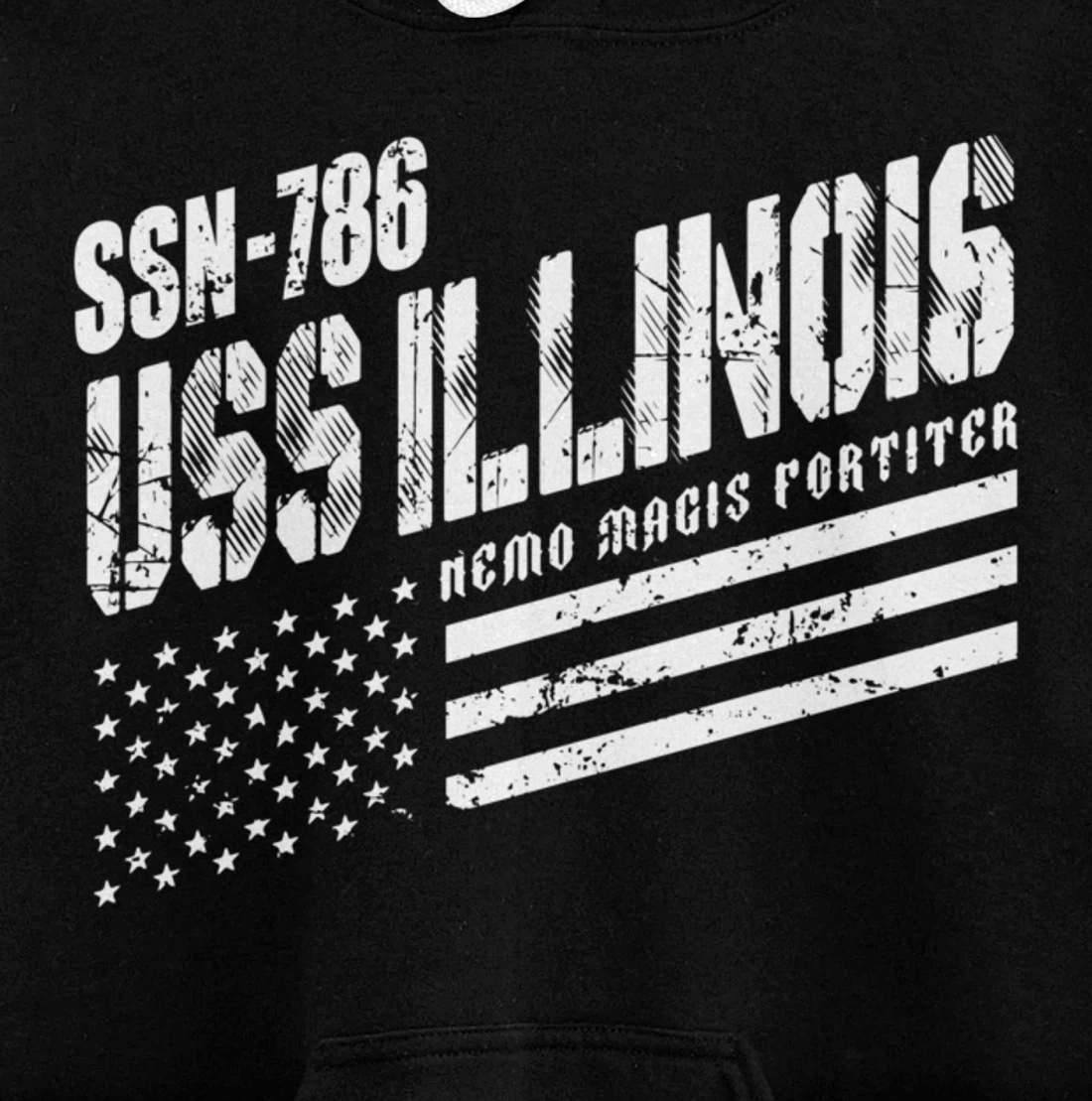 Navy USS Illinois SSN 786 US Submarine Submariner Veteran Pullover Hoodie