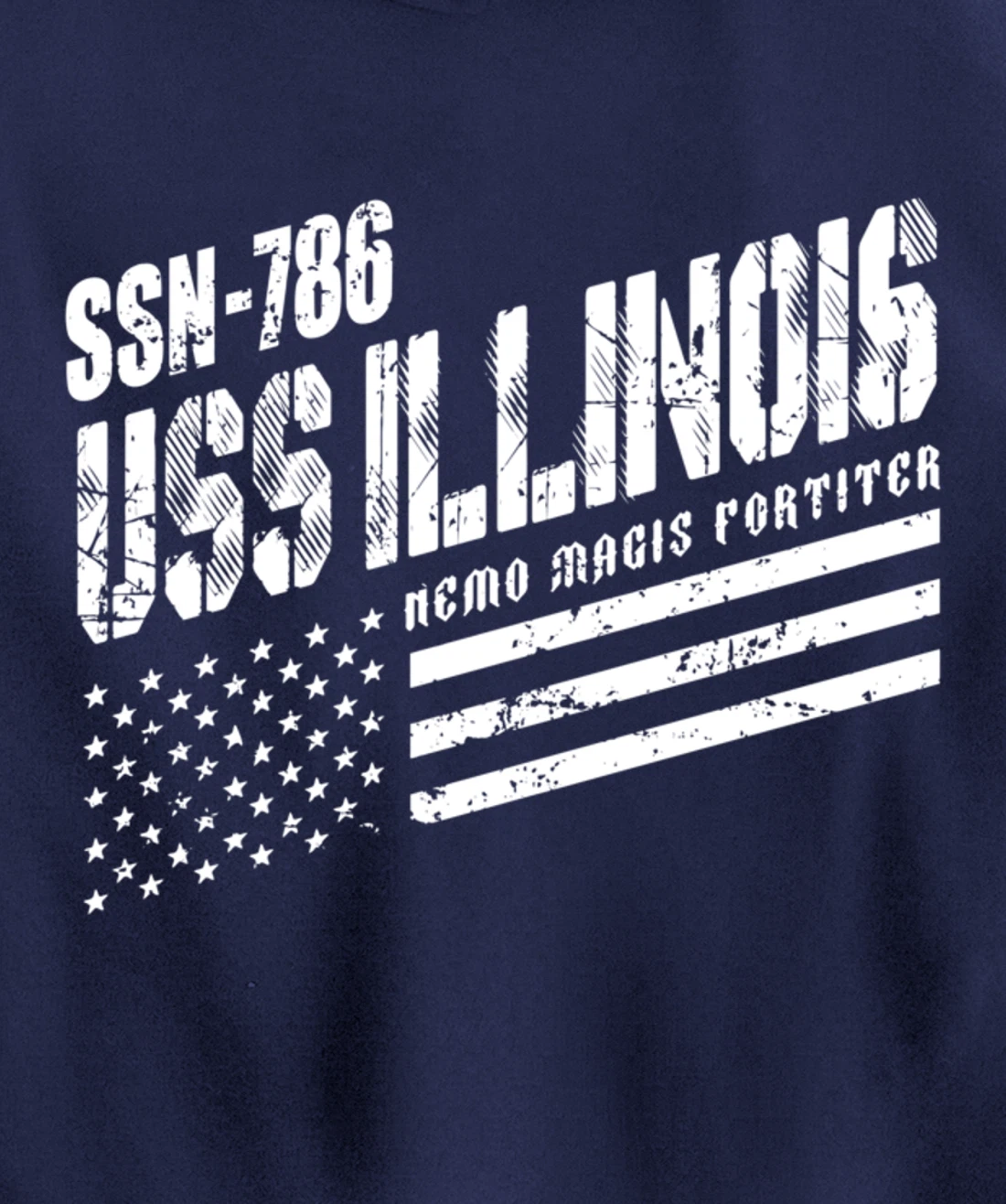 Navy USS Illinois SSN 786 US Submarine Submariner Veteran Pullover Hoodie
