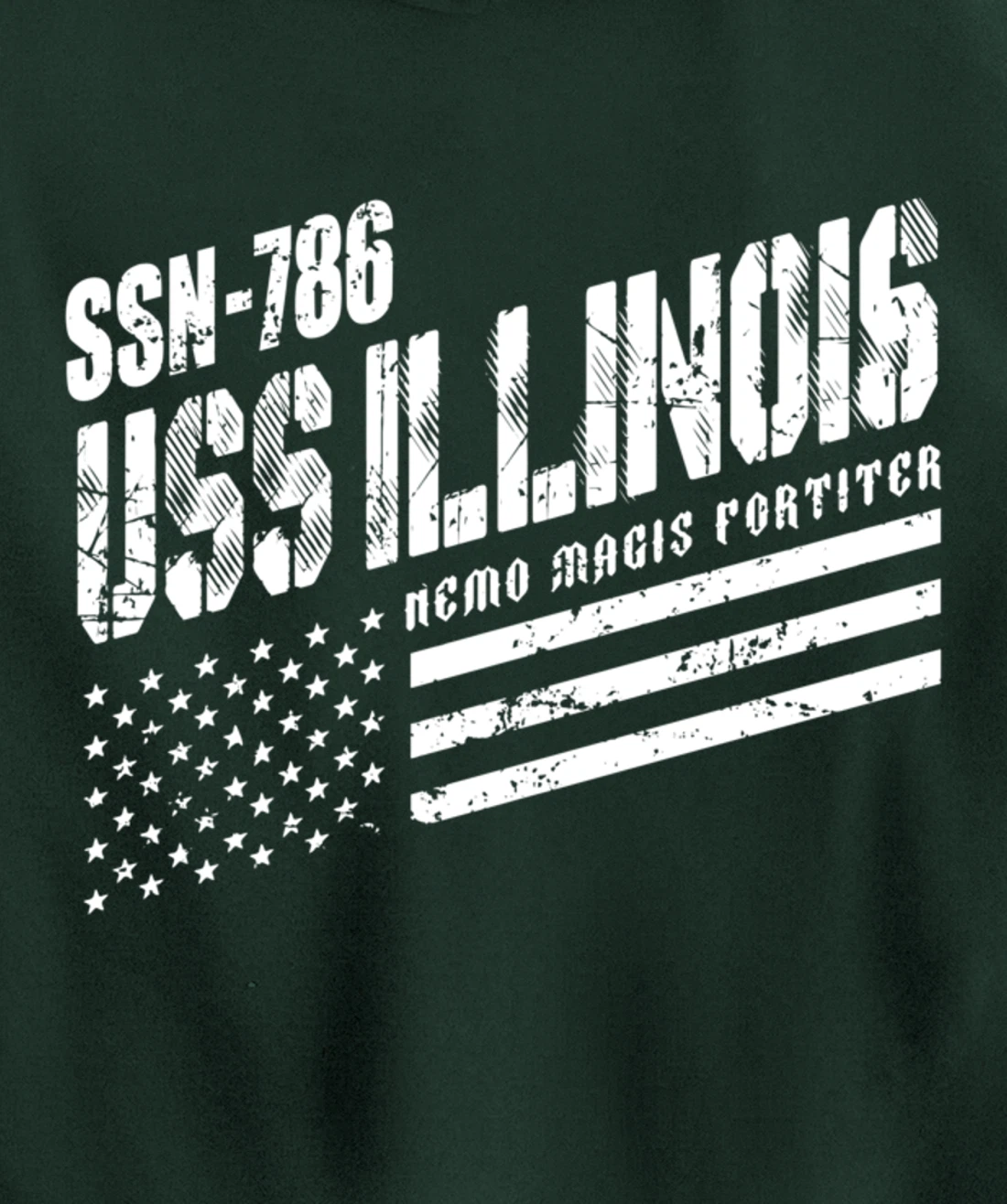 Navy USS Illinois SSN 786 US Submarine Submariner Veteran Pullover Hoodie