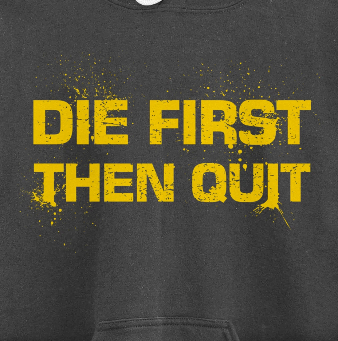 Army Motivational Die First Then Quit Skull Proud Veteran Pullover Hoodie