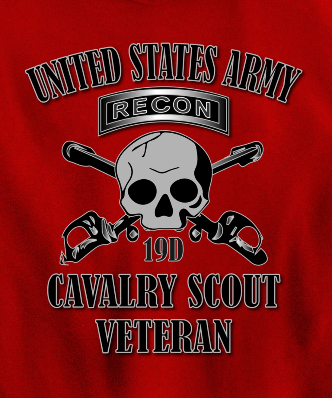 U.S. Army Cavalry Scout Veteran (Back Design) Pullover Hoodie
