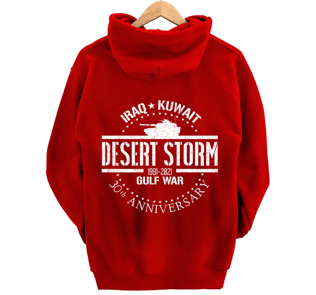 Desert Storm 30th Anniversary 1991 Gulf War Veteran Military Pullover Hoodie