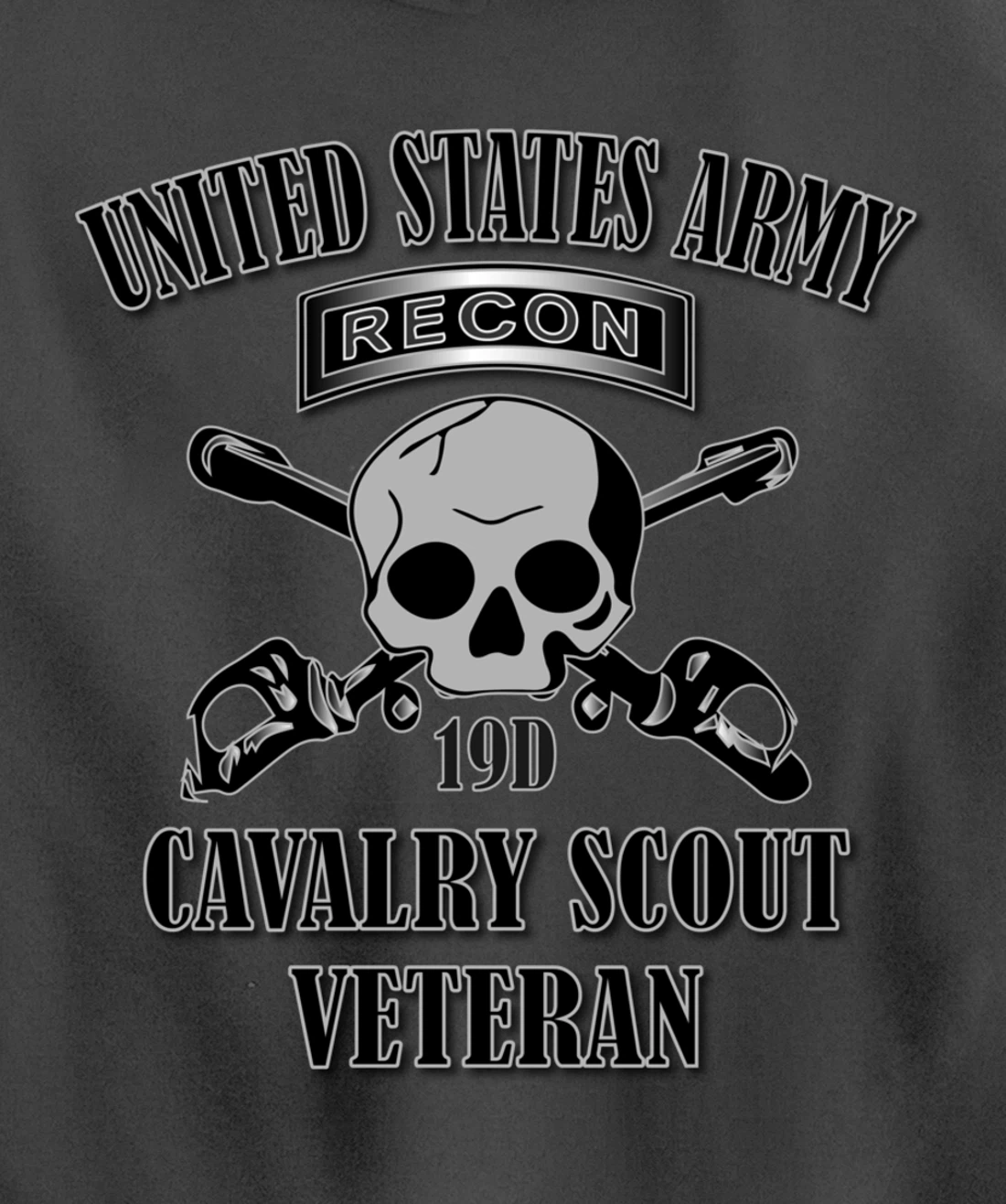 U.S. Army Cavalry Scout Veteran (Back Design) Pullover Hoodie