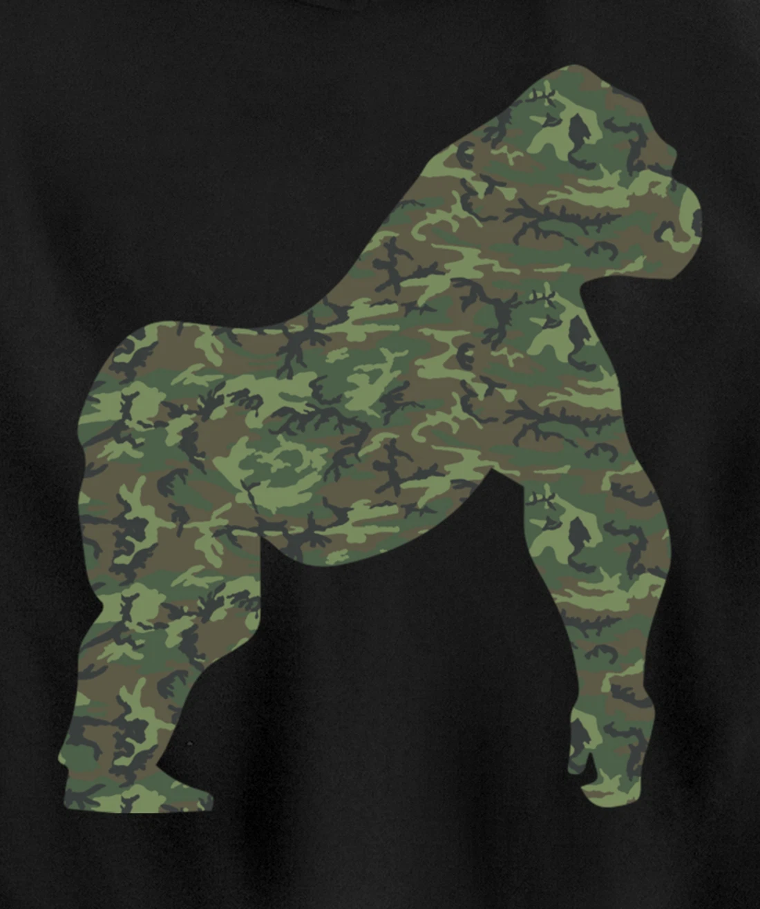 Military Gorilla Camo Print US Ape Animal Veteran Men Gift Pullover Hoodie