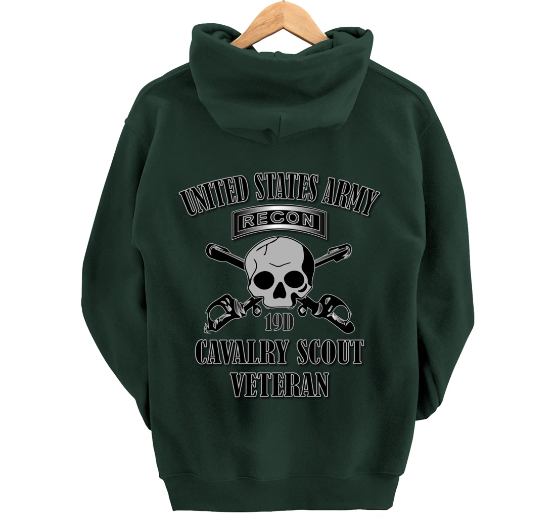 U.S. Army Cavalry Scout Veteran (Back Design) Pullover Hoodie