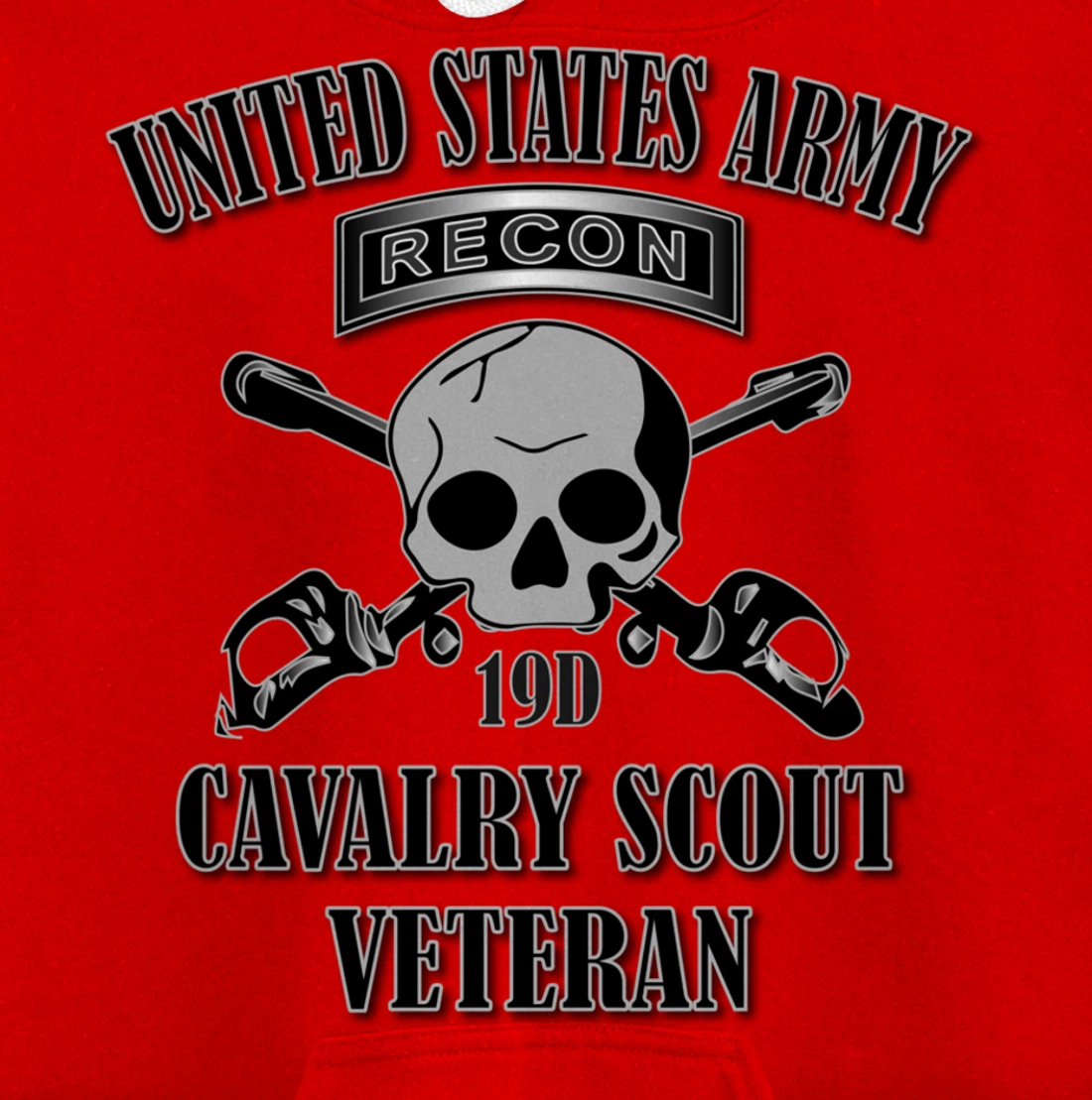 U.S. Army Cavalry Scout Veteran (Back Design) Pullover Hoodie