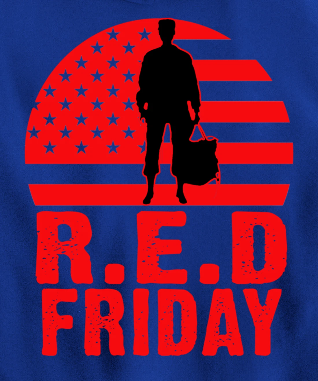 Red Friday Military Deployed Navy Soldier US Flag Veteran Pullover Hoodie