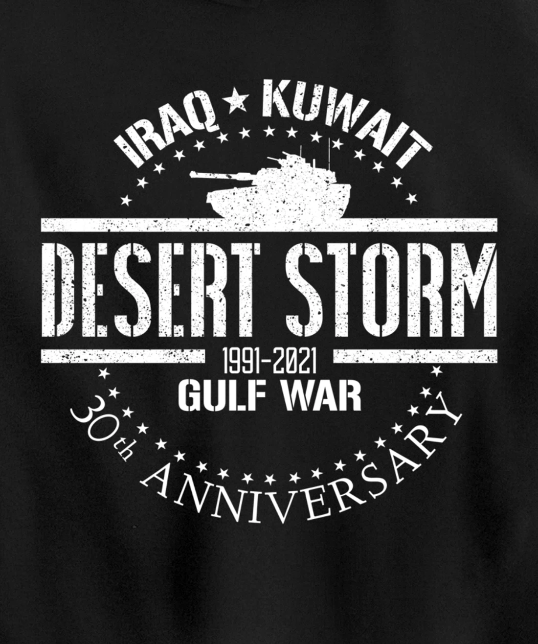 Desert Storm 30th Anniversary 1991 Gulf War Veteran Military Pullover Hoodie