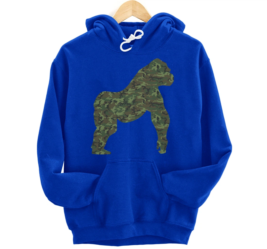 Military Gorilla Camo Print US Ape Animal Veteran Men Gift Pullover Hoodie