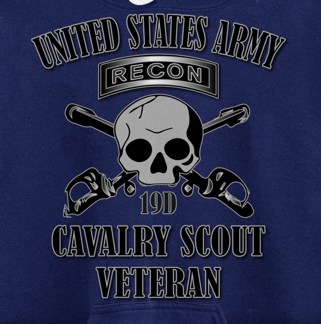 U.S. Army Cavalry Scout Veteran (Back Design) Pullover Hoodie