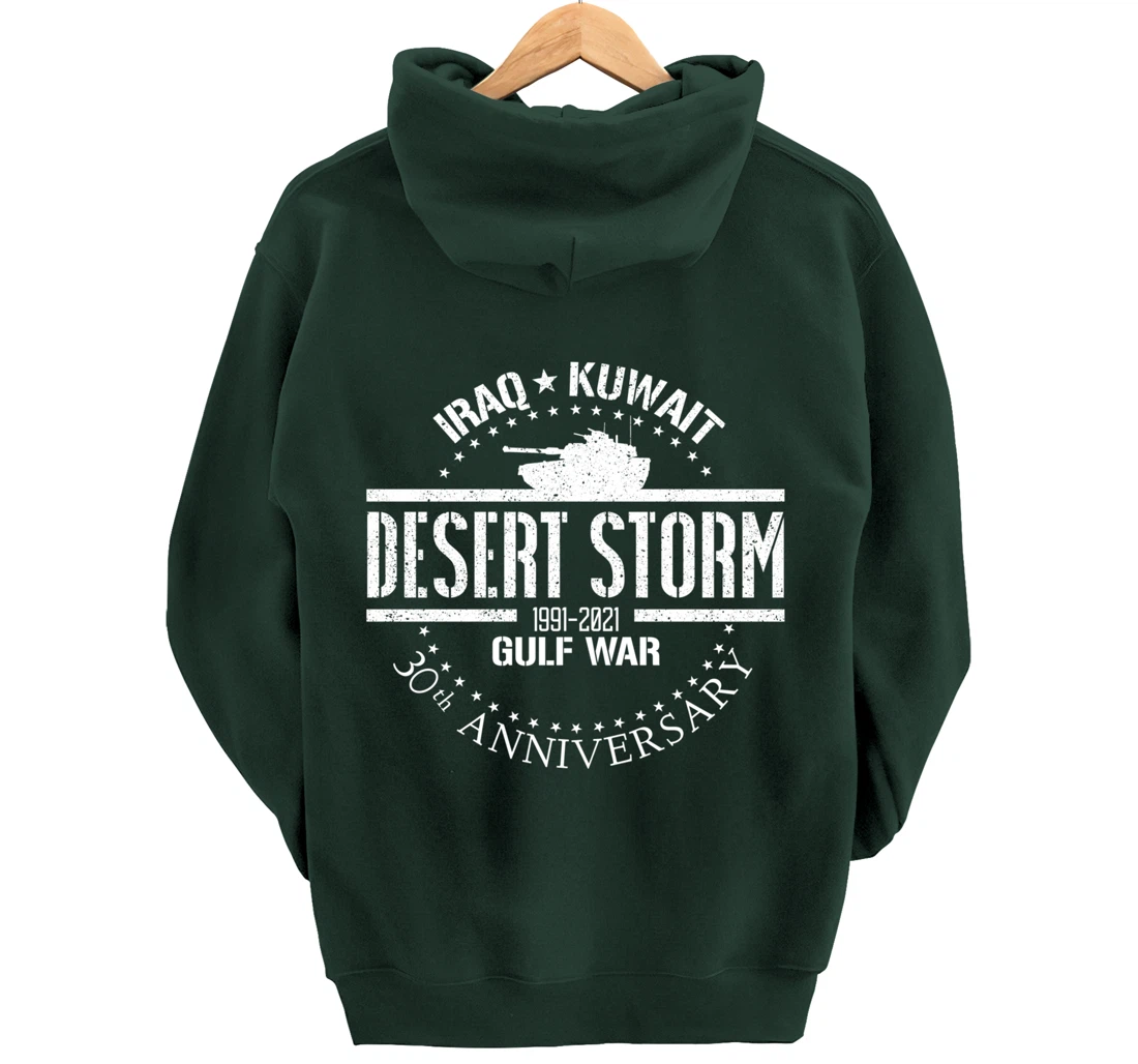 Desert Storm 30th Anniversary 1991 Gulf War Veteran Military Pullover Hoodie