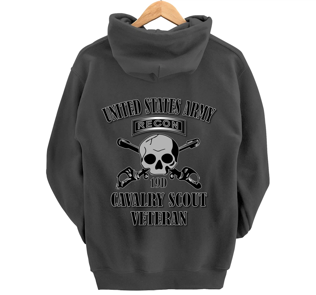 U.S. Army Cavalry Scout Veteran (Back Design) Pullover Hoodie
