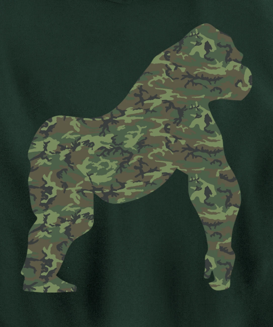 Military Gorilla Camo Print US Ape Animal Veteran Men Gift Pullover Hoodie