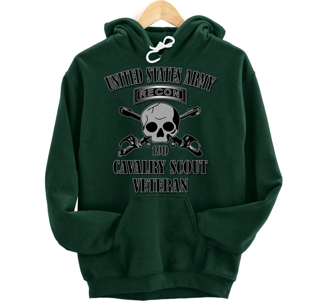 U.S. Army Cavalry Scout Veteran (Back Design) Pullover Hoodie