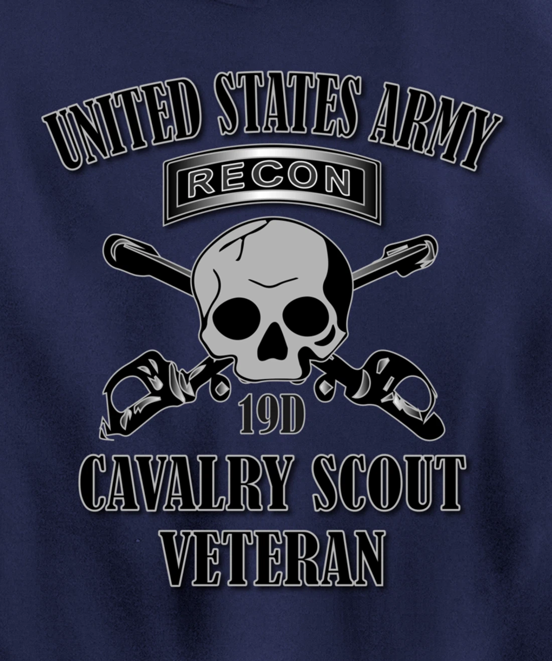 U.S. Army Cavalry Scout Veteran (Back Design) Pullover Hoodie