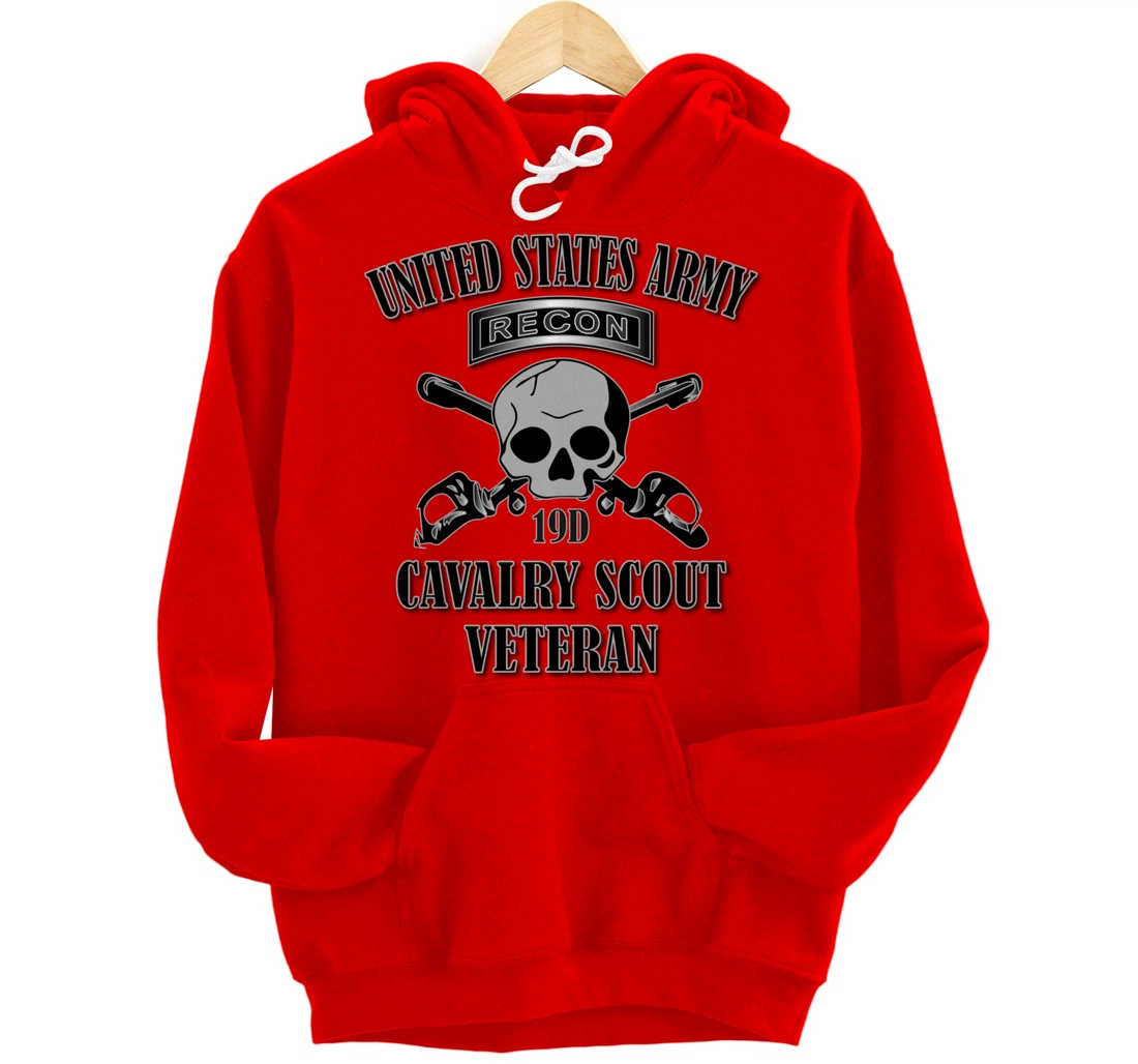 U.S. Army Cavalry Scout Veteran (Back Design) Pullover Hoodie
