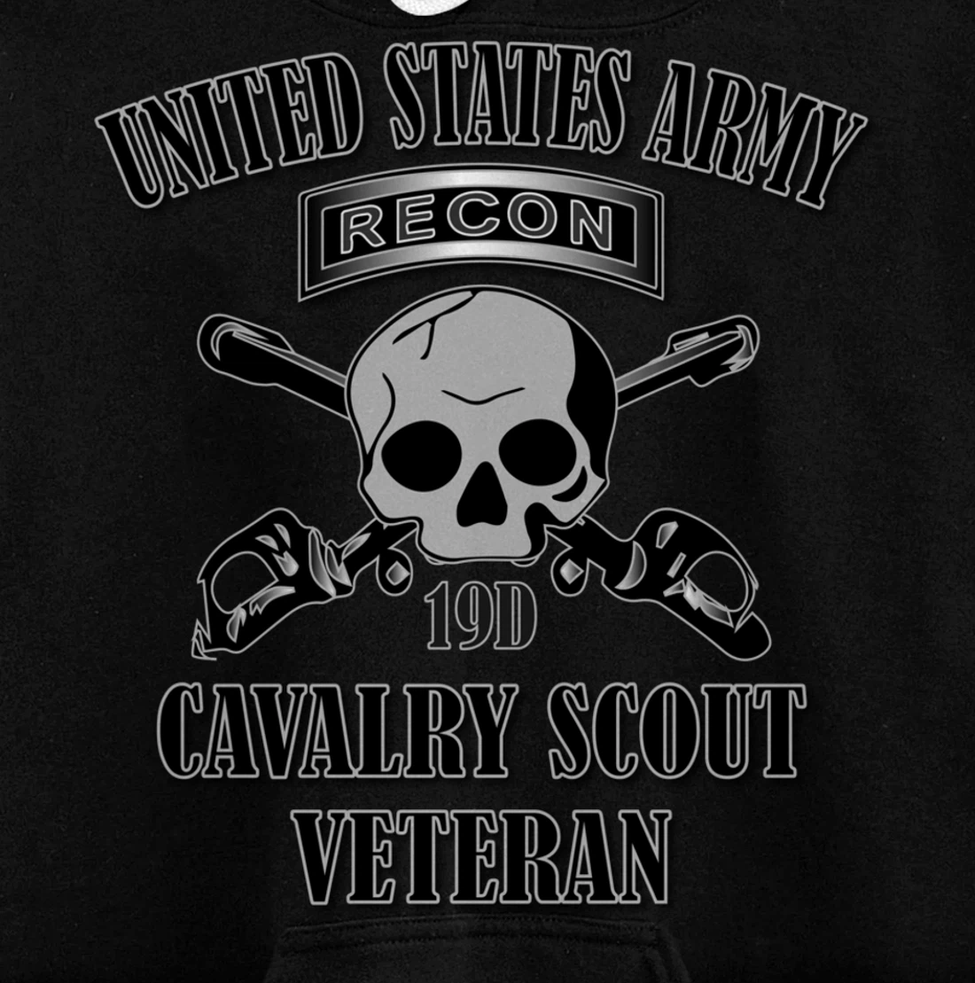 U.S. Army Cavalry Scout Veteran (Back Design) Pullover Hoodie