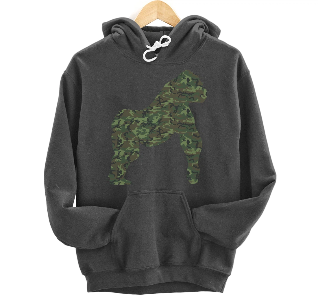 Military Gorilla Camo Print US Ape Animal Veteran Men Gift Pullover Hoodie