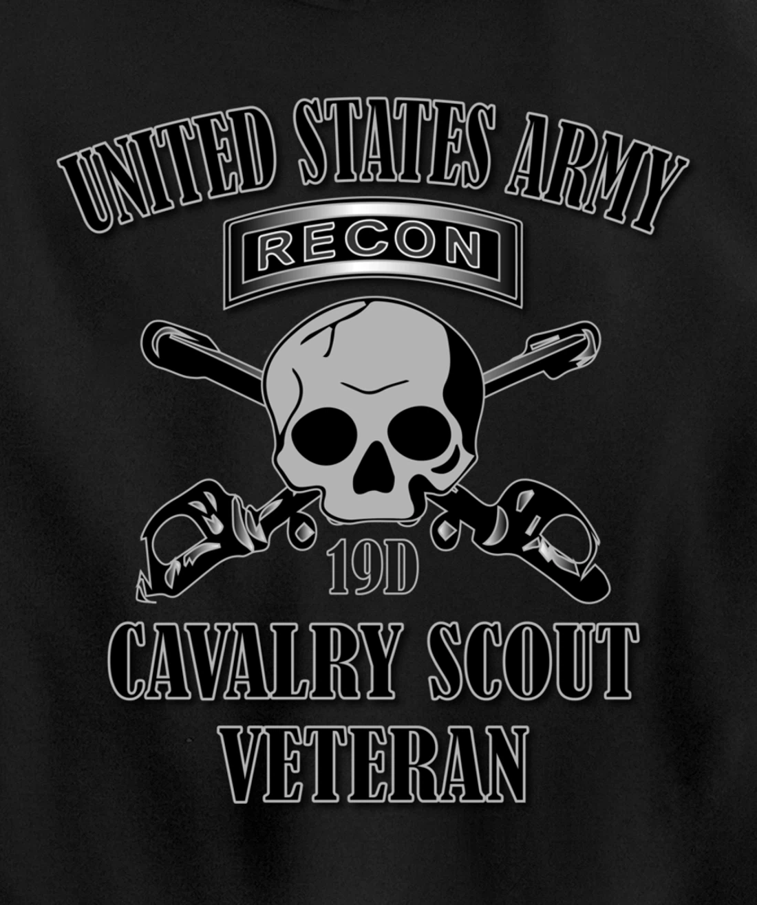 U.S. Army Cavalry Scout Veteran (Back Design) Pullover Hoodie
