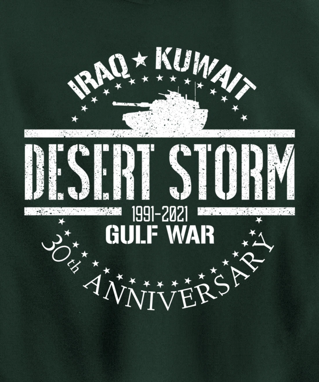 Desert Storm 30th Anniversary 1991 Gulf War Veteran Military Pullover Hoodie