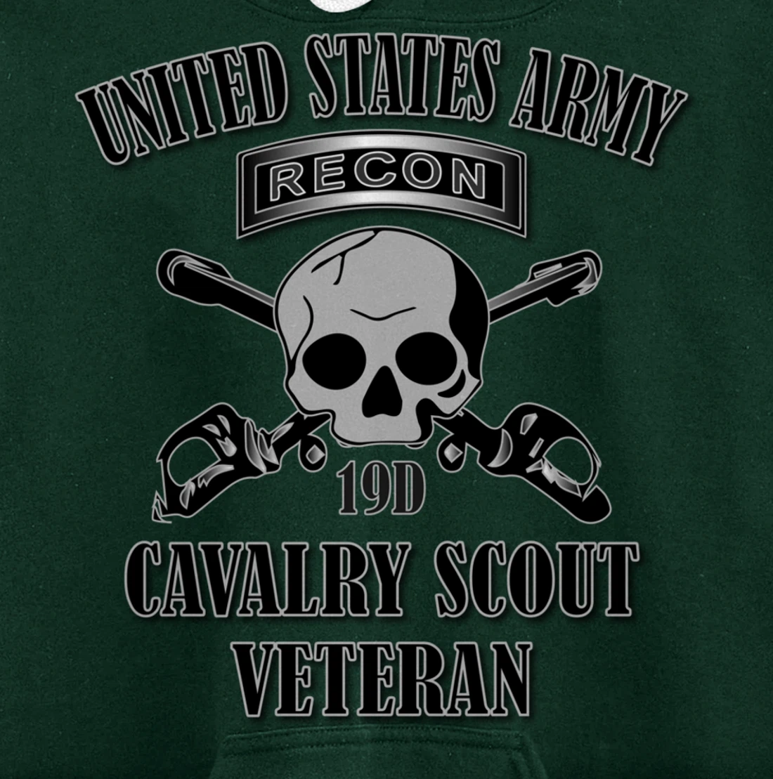 U.S. Army Cavalry Scout Veteran (Back Design) Pullover Hoodie