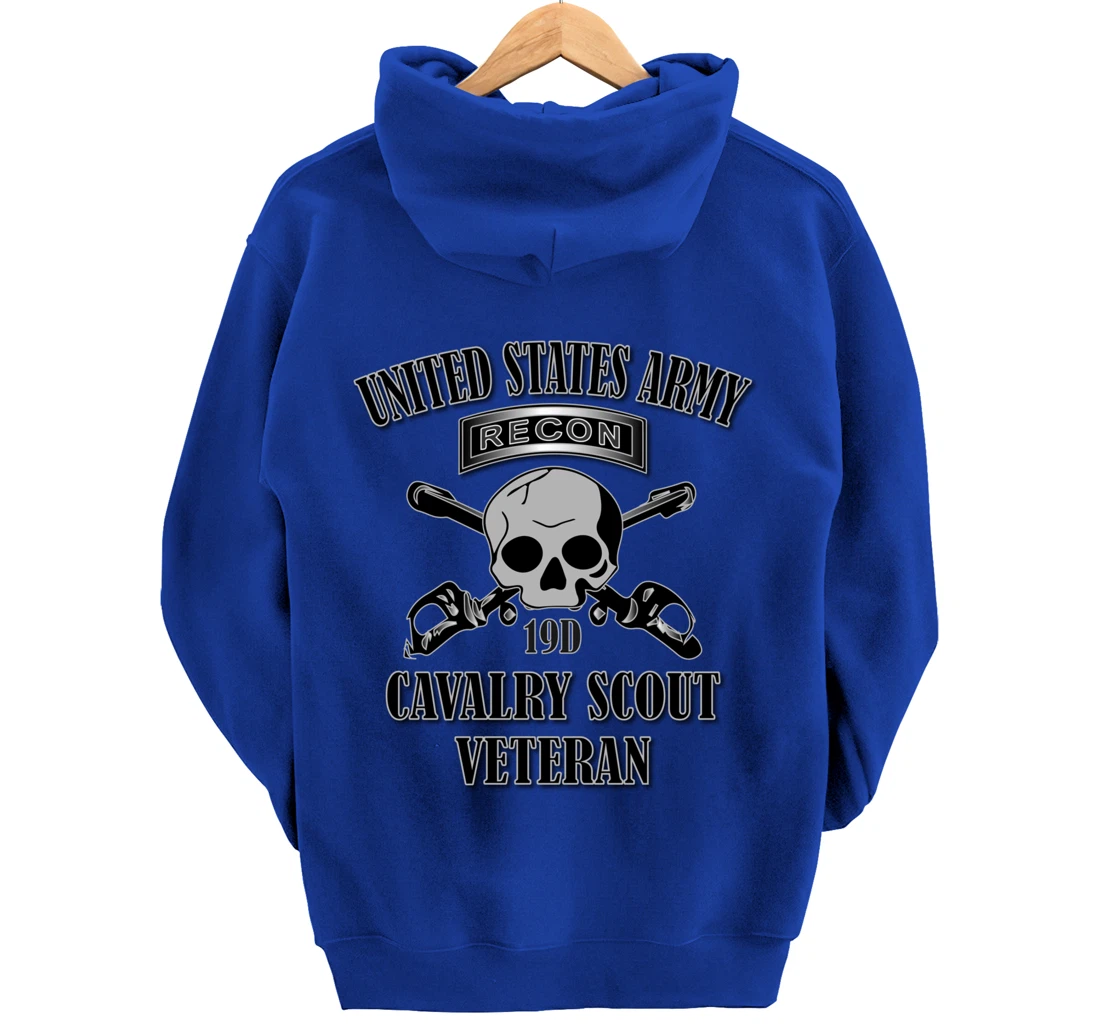U.S. Army Cavalry Scout Veteran (Back Design) Pullover Hoodie