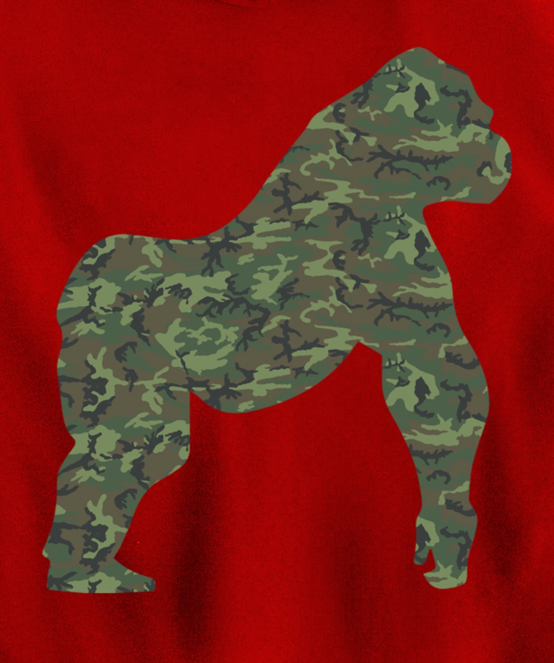 Military Gorilla Camo Print US Ape Animal Veteran Men Gift Pullover Hoodie