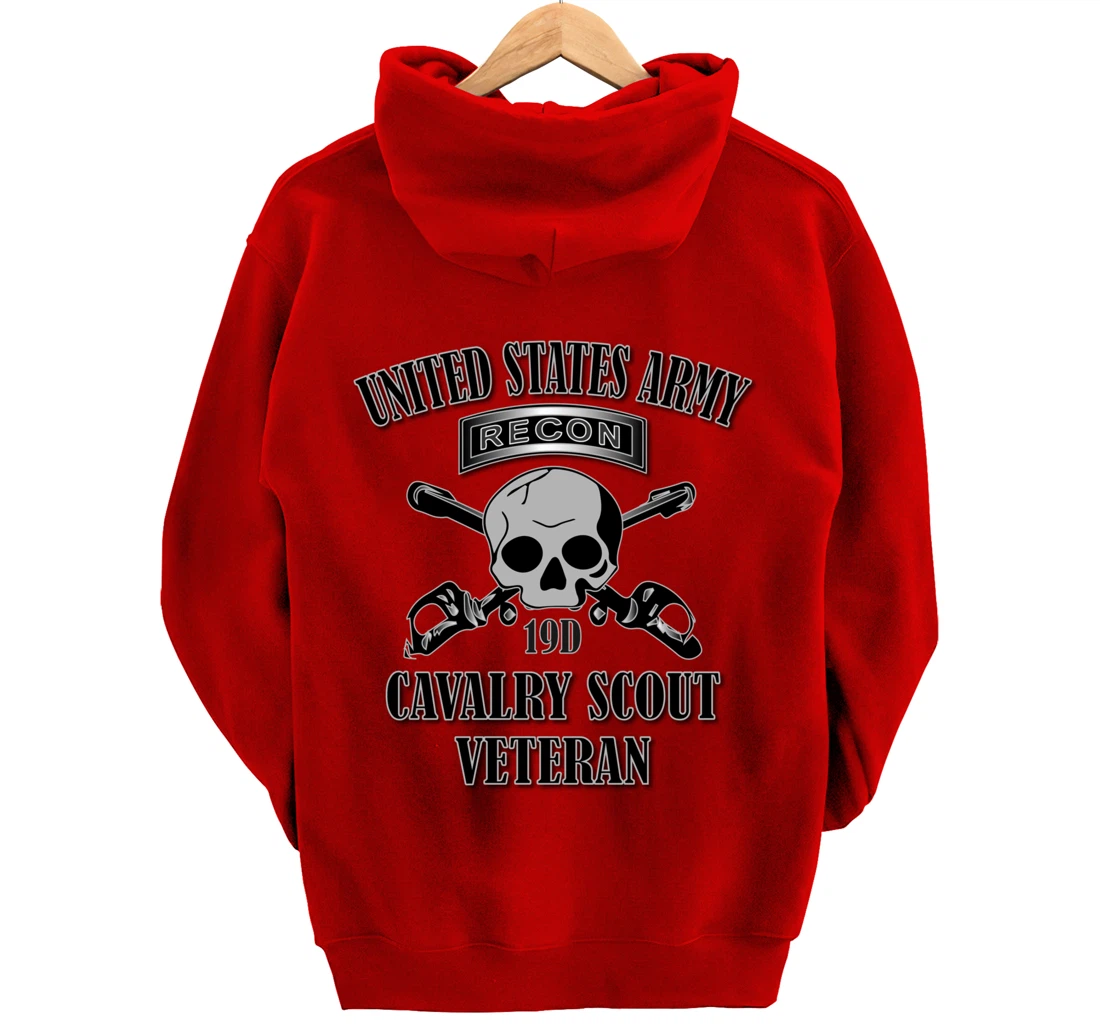 U.S. Army Cavalry Scout Veteran (Back Design) Pullover Hoodie