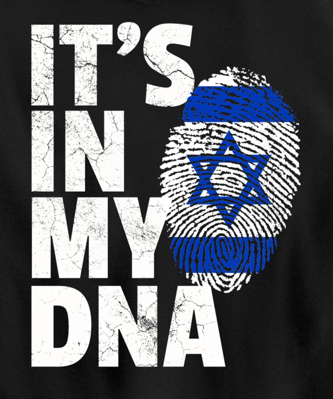 IT'S IN MY DNA Israeli Israel Flag National Pride Roots Gift Pullover Hoodie
