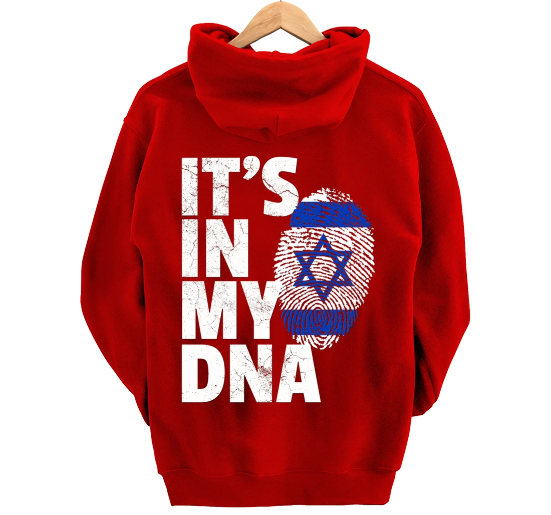 IT'S IN MY DNA Israeli Israel Flag National Pride Roots Gift Pullover Hoodie