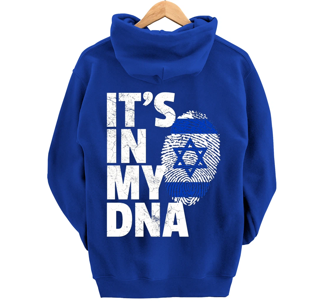 IT'S IN MY DNA Israeli Israel Flag National Pride Roots Gift Pullover Hoodie