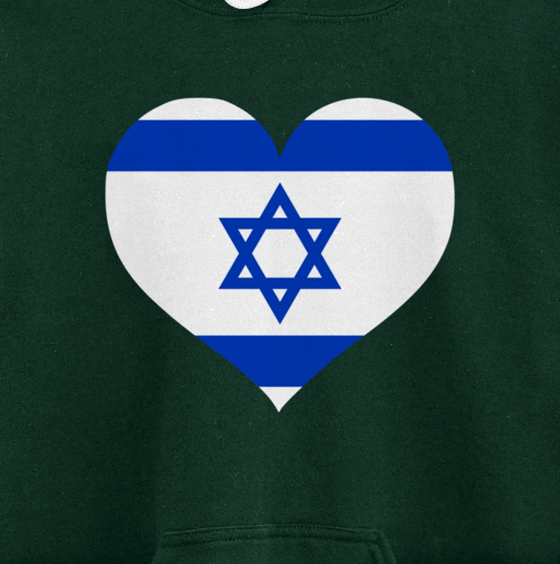 Israel Heart Pullover Hoodie